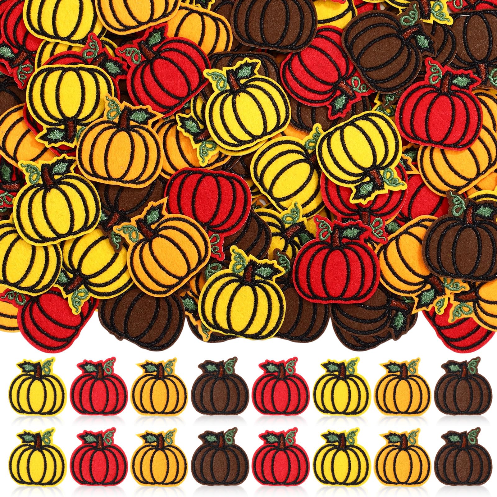 Photo 1 of *****4 PACK****
Xinnun 120 Pcs Thanksgiving Iron on Patches Bulk Fall Pumpkin Mini Embroidery Applique Patches Sew Applique for Groups & Events Thanksgiving DIY Crafts Clothing Jackets Backpack Shoes Repairing Deco