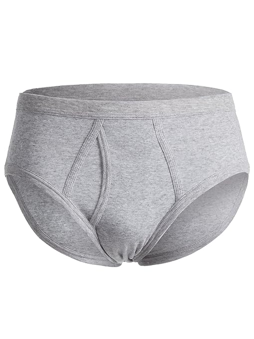 JBS - Hochwertiger Herren-Slip mit Eingriff - 100% Baumwolle - Grau Meliert - Erhältlich in S bis 2XL