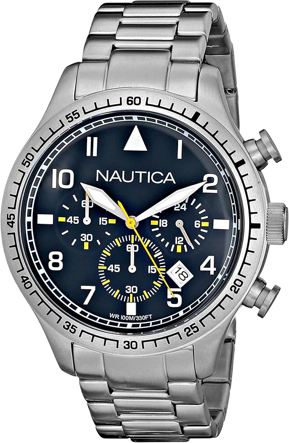 Nautica Men's N18713G Stainless Steel Dive Watch Nautica Amazon.ca