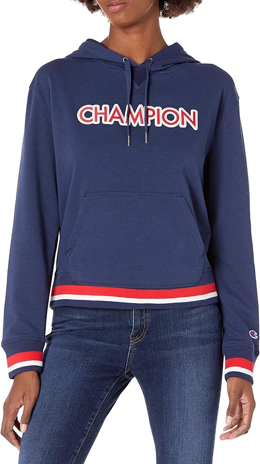 Champion Women's Campus Hooded Sweatshirt, Athletic Navy-586140, Large: Buy Online at Best Price 