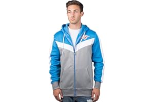 Ultra Game NBA Official Contrast Back Cut Full Zip Hoodie Sweatshirt