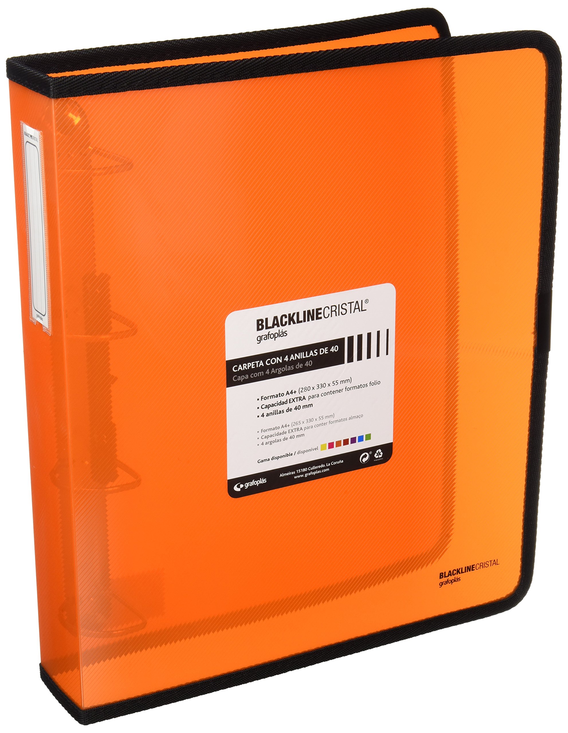 grafoplas 30120652 – Folder with Rings, Orange, A4 +