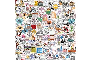 300 Pcs Funny Stickers for Adults, Waterproof Water Bottle Sticker Pack | Scrapbook Sticker Supplies, Vinyl Sticker for Lapto