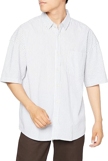 Amazon Co Jp グローブハウス A パナマ織ストライプビックシャツ 半袖 オーバーサイズ メンズ 服 ファッション小物 Amazon Co Jp グローブハウス A パナマ織ストライプビックシャツ 半袖 オーバーサイズ メンズ 服 ファッション小物