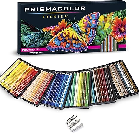 Prismacolor Colored Pencils Art Kit Artist Premier Wooden Soft Core Pencils 150 Ct With Pencil Sharpener 151 Pc Set