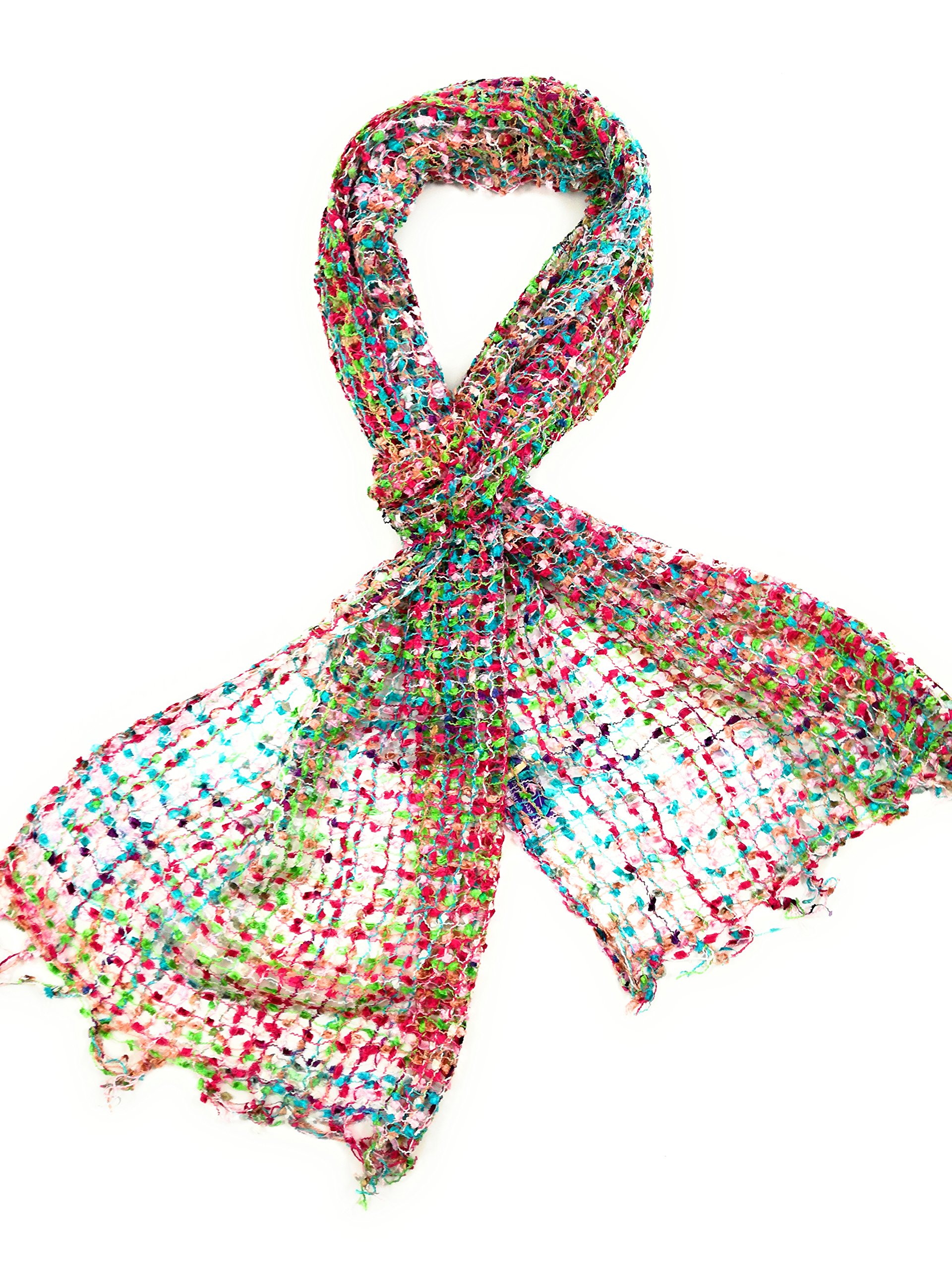 Handmade Fair Trade Confetti Neck Scarf (Pink Mix)