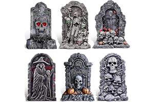 BEAUTLOHAS. Halloween Decorations Outdoor Graveyard Tombstones Halloween Tombstones Outdoor 6 PCS Plastic Board Heavy Duty Graveyard Decorations 17 inch Halloween Decorations Halloween Yard Signs for Lawn Garden