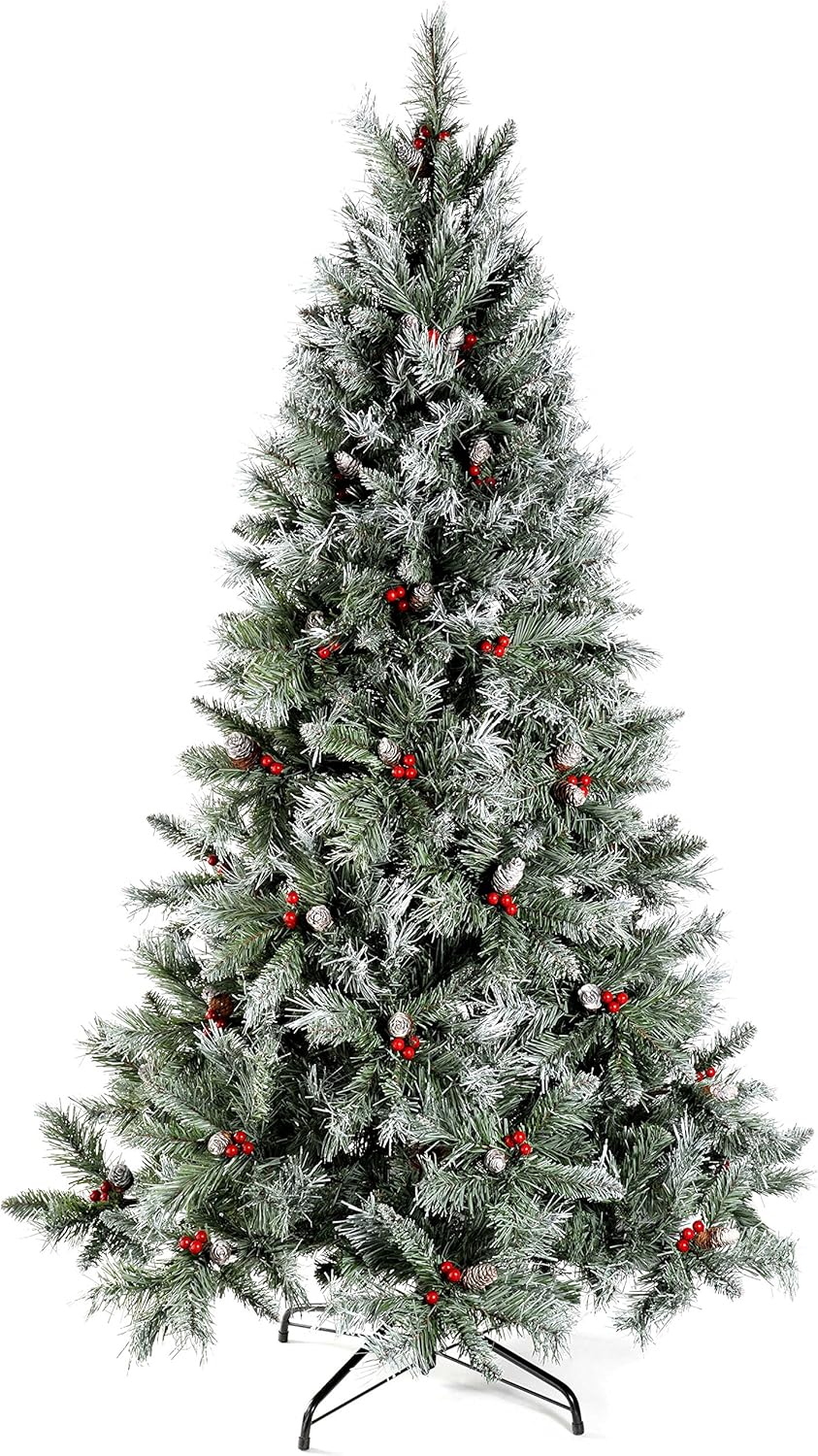 WeRChristmas Scandinavian Blue Spruce Christmas Tree Includes Pine