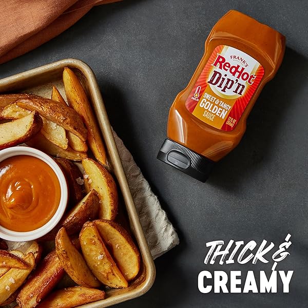 FRANK’S REDHOT DIP’N SWEET & TANGY GOLDEN SAUCE, 12 FL OZ