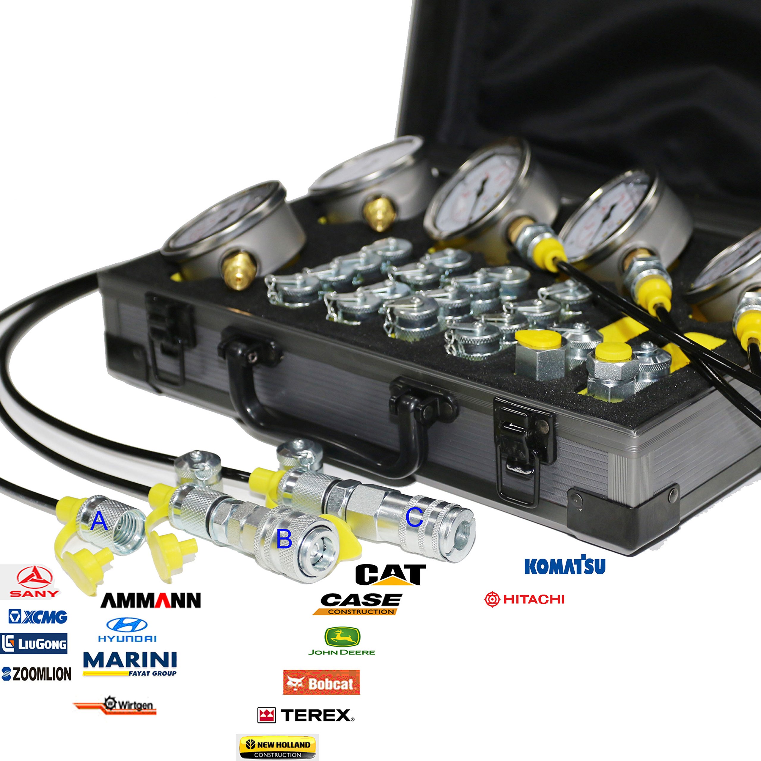 XZT 60P Hydraulic Pressure Test,Pressure gauges Set, Mini Hydraulic