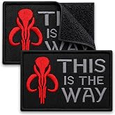 Bluyellow This is the Way Hook and Loop Morale Patch 2 Pack 2x3 in | embroidered patches for tactical backpack, plate carrier, molle vest, helmet, canine harness
