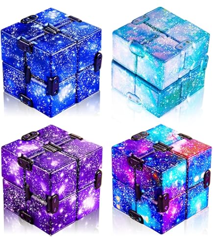 Yomiie Infinity Cube Fidget Toy – Aus Kunststoff & Metall, Zum Stressabbau & Für Bessere Konzentration