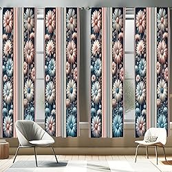 Ambesonne Floral Window Curtains Pack of
