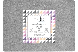 NIDO GOODS 17" x 24" Wool Ironing Mat - Authentic 100% New Zealand Wool Pressing Pad, Perfect for Quilting and More!