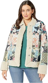 Patterned Sherpa Coat 