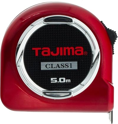 Tajima H1550MW 1" Hi Lock Tape Measure, Red, 5 m x 25 mm Class 1