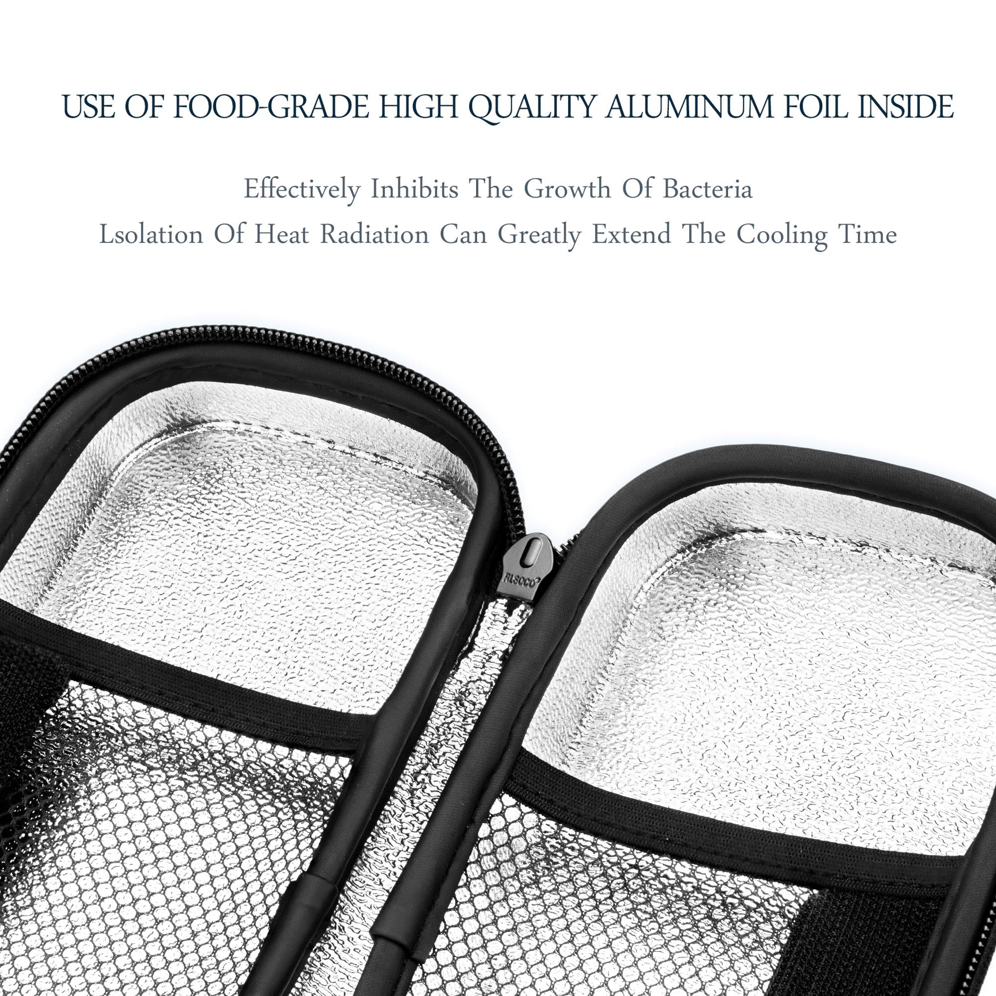 SHBC Insulin Cooler Travel Case for Diabetic Organize Medication Insulated Cooling Bag with 2 Ice Packs Black