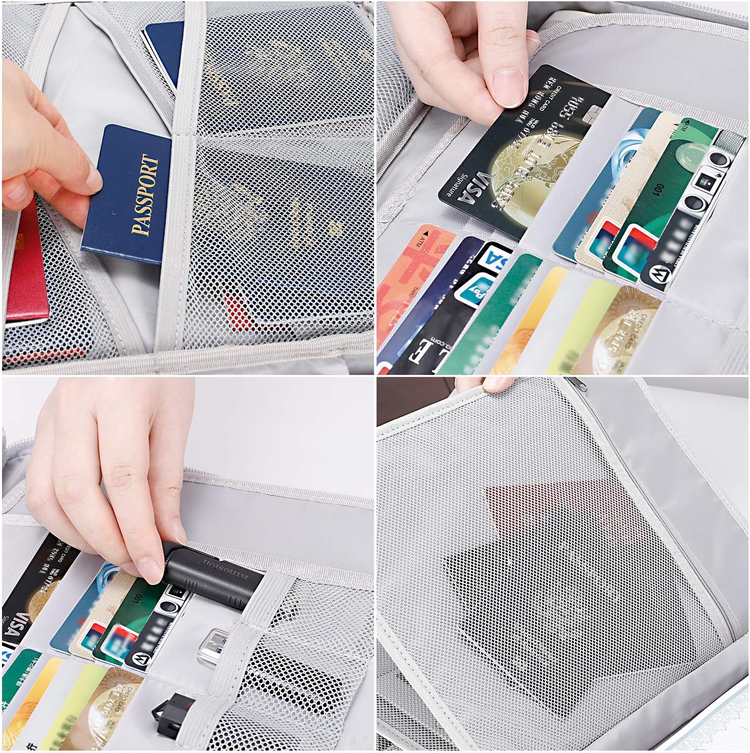 ENGPOW File Storage Bags, Fireproof Document Organizer Bag with Money Bag, Home Office Travel Safe Bag with Lock, Multi-Layer Portable Filing Storage for Important File Passport Certificates : Office Products