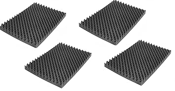 Noppenschaumstoff, Akustik Schaumstoff, Akustikschaumstoff, Dämmung (500 mm x 350 mm x 50 mm) (groß, 4 x Noppenschaum)