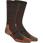 Jeep mens Heavy Duty Wool Crew Socks - 2 Pair Pack - Cushioned Comfort