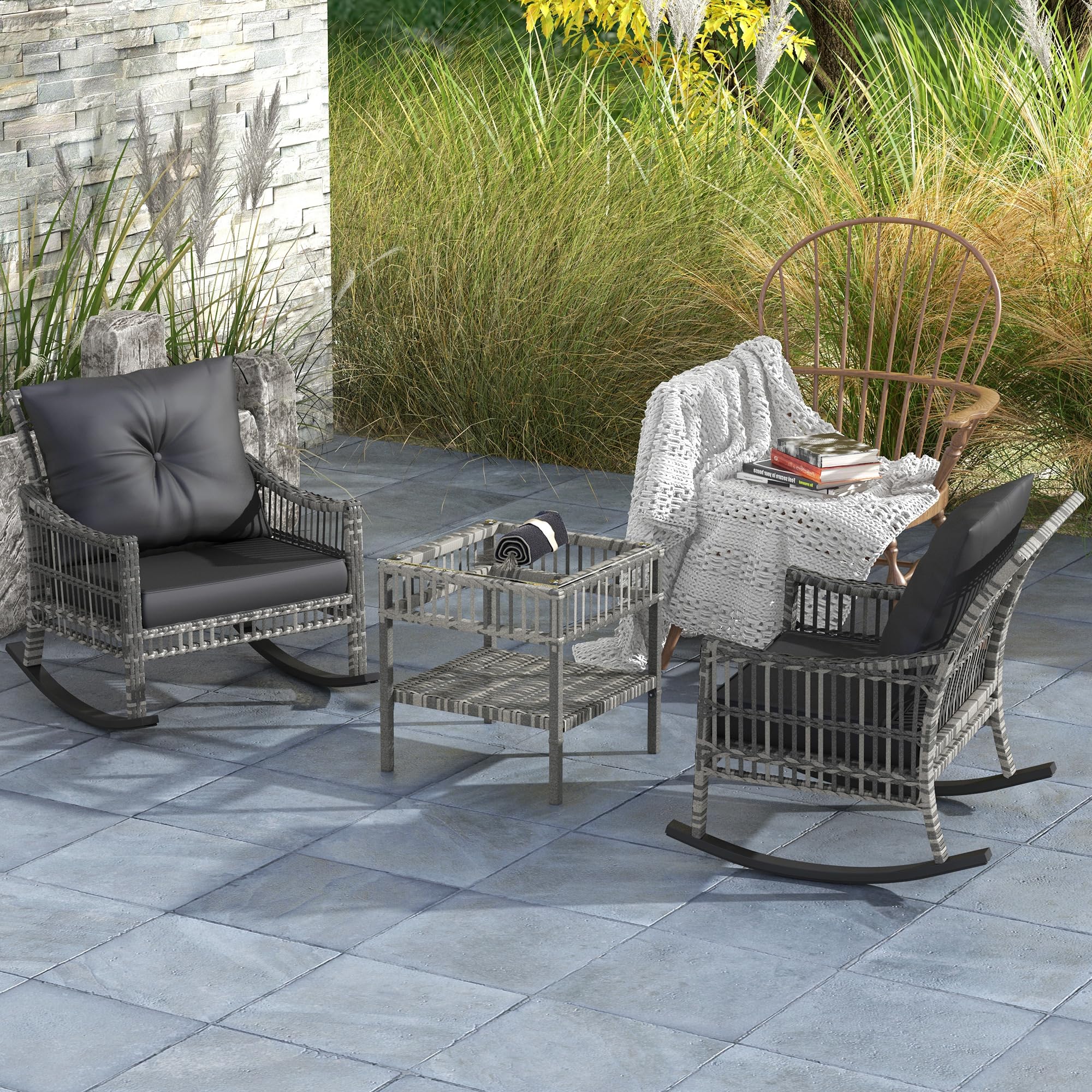 Outsunny Rocking Chair Set