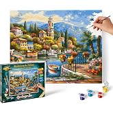 Schipper 609240798 Painting by Numbers - Lake Comer - Painting Pictures for Adults with Brush and Acrylic Paints 24 x 30 cm