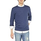 Amazon Essentials Men's Long-Sleeve Crewneck Sweater, 100% Cotton, Big & Tall Options Available