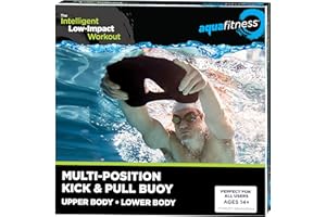 AQUA LEISURE AQUA Fitness, 3-in-1 Combo Pull-Kick-Swim Kickboard, EVA Foam Swim Training Device, Adults