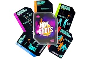 CROWN SPORTING GOODS Hot Shots Basketball Drill Cards | 64 Waterproof Plastic Cards | Includes 45 Guided Drills, 9 Archetype Workouts, 5 Games, & 5 Info Cards | Great for Skills Training & Coaching in Youth & Adult Sports
