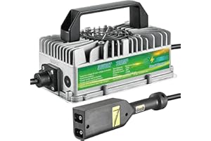 YILEIDE E800W Seris 36V18A Golf Cart Battery Charger with 2-pin D-Style Powerwise Plug for EZGO TXT Golf Carts