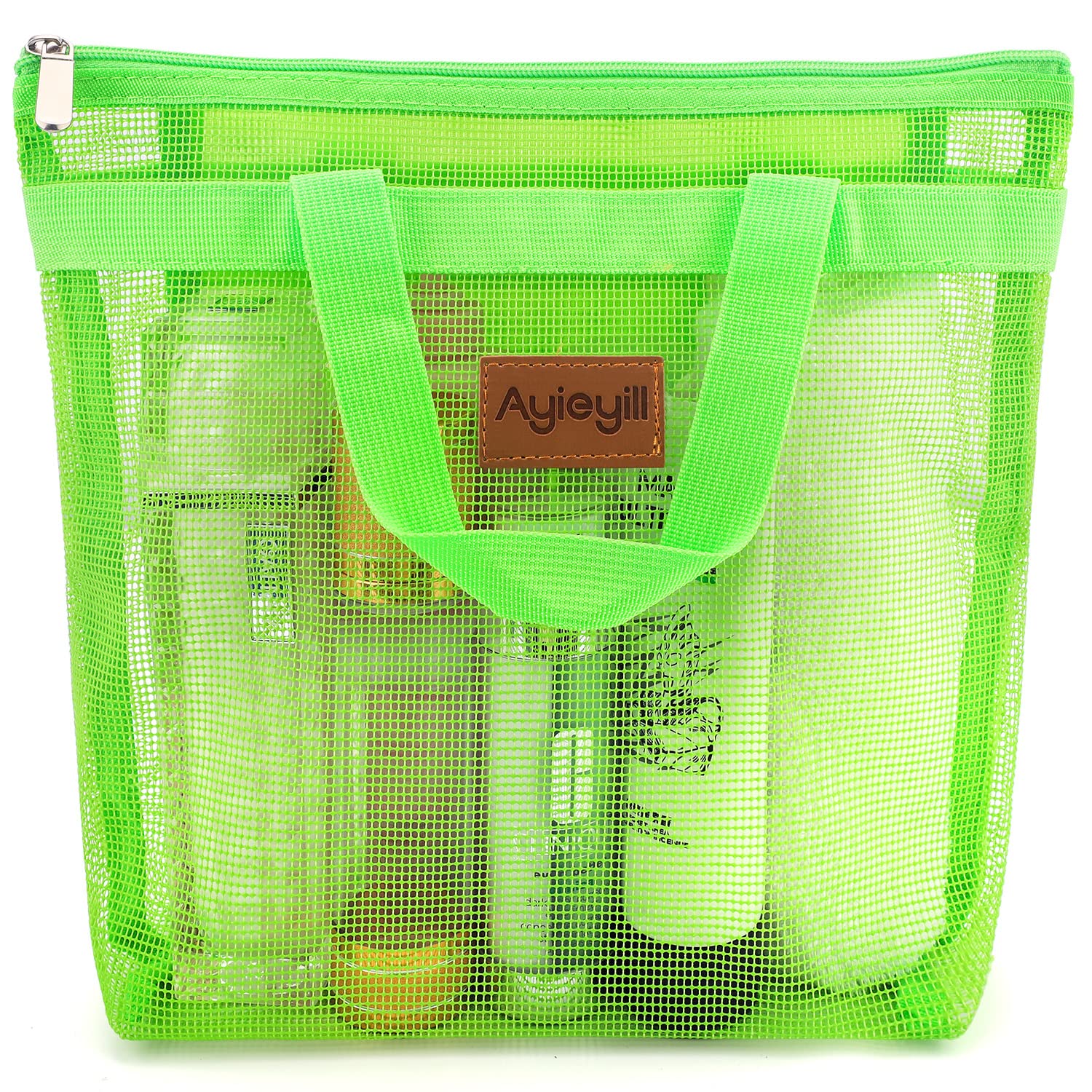Photo 1 of Shower Caddy Portable, Mesh Shower Caddy Tote Bag Quick Dry Hanging Toiletry and Bath Organizer for College Dorm, Gym, Beach, Travel or Camping with Zipper (A-Green)