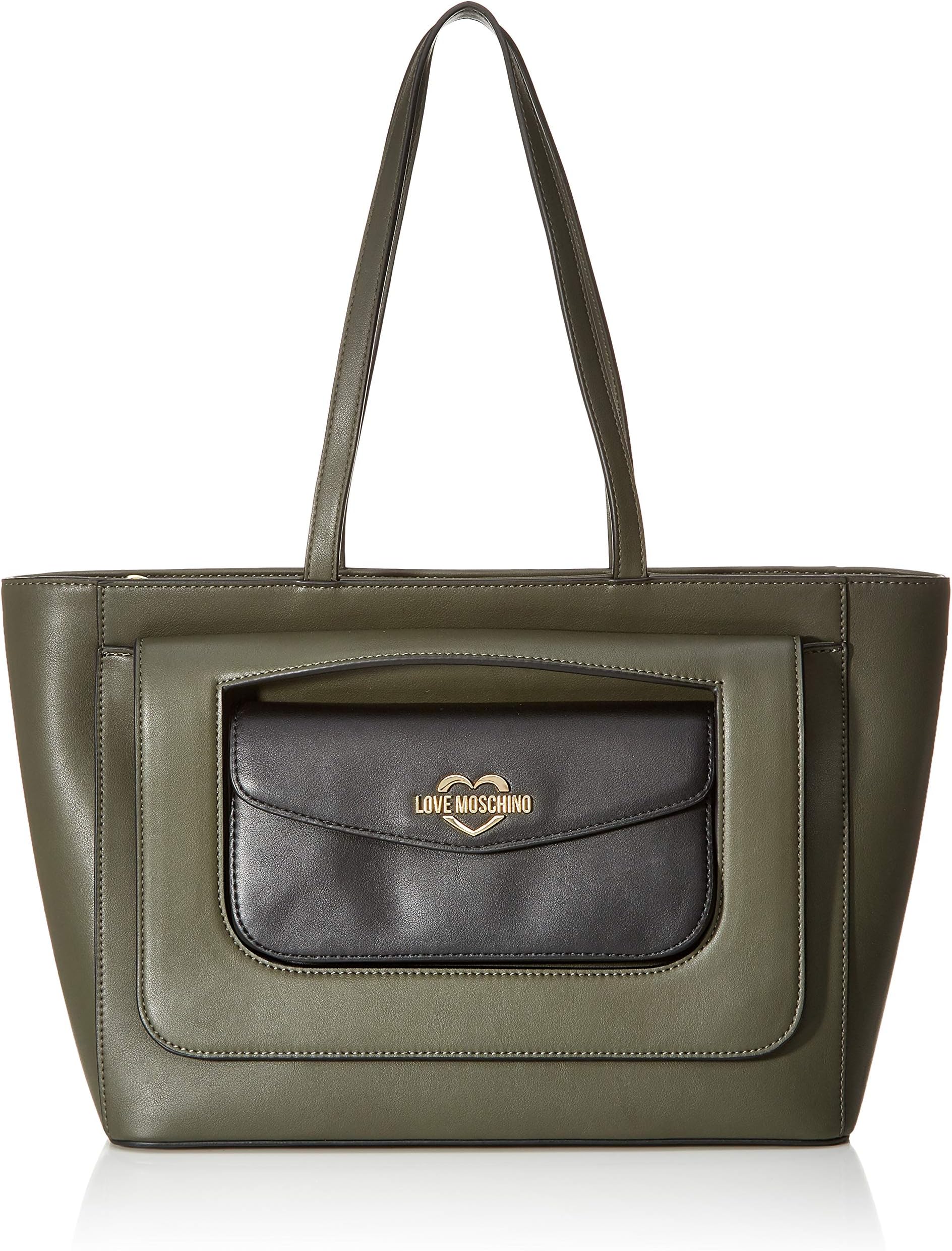 Unisex Adults Jc4056pp18lg180a Tote Bag, Green (Verde/Nero), 24x10x38 Centimeters (W x H x L)