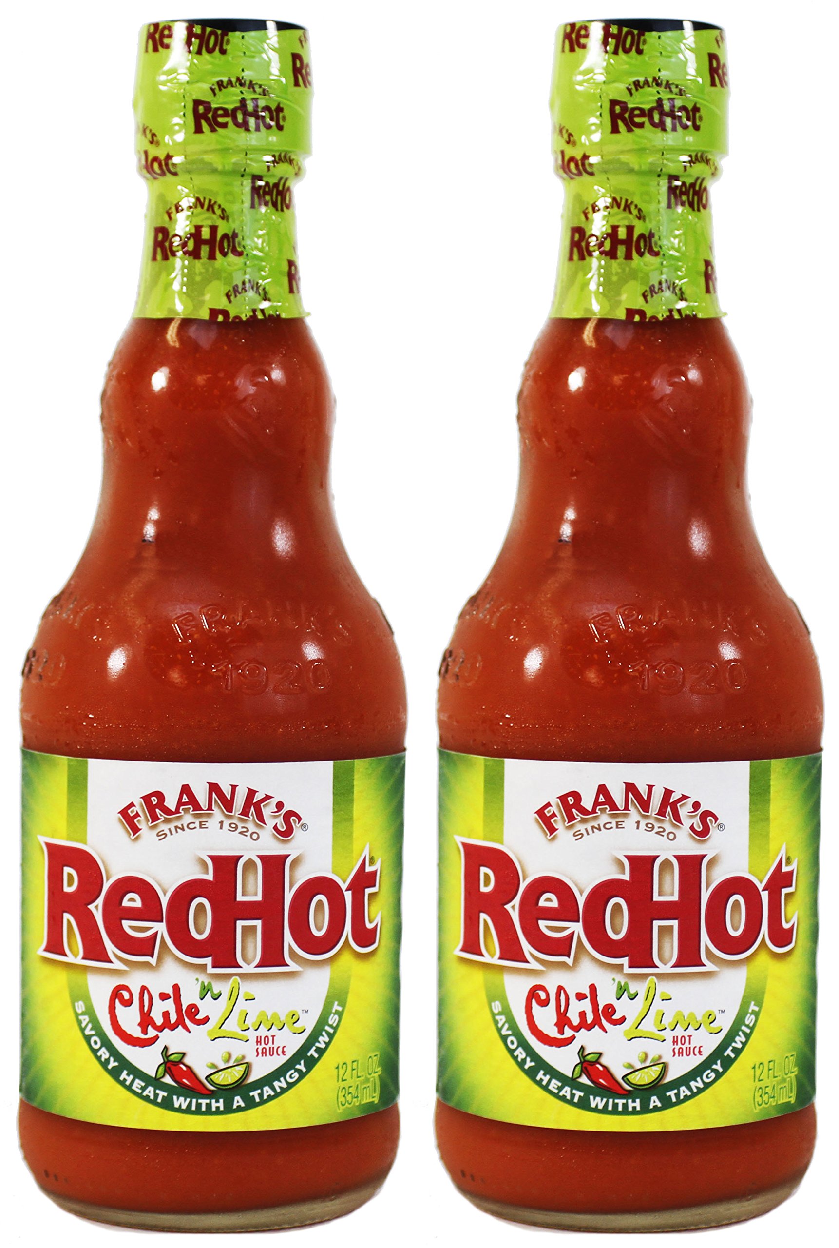 Frank's RedHot Chile 'n Lime Hot Sauce (Pack of 2) 12 oz Bottles
