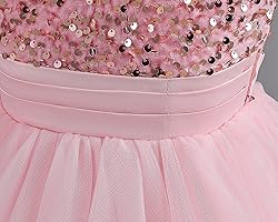 Nileafes Flower Girl Pageant Sequins Dress Princess