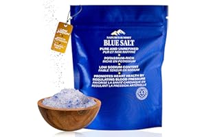 Blue Salt – Nature’s Summit Coarse Mineral, Hand-Harvested, Low Sodium, High Potassium, Natural & Unrefined, Gourmet Finishin