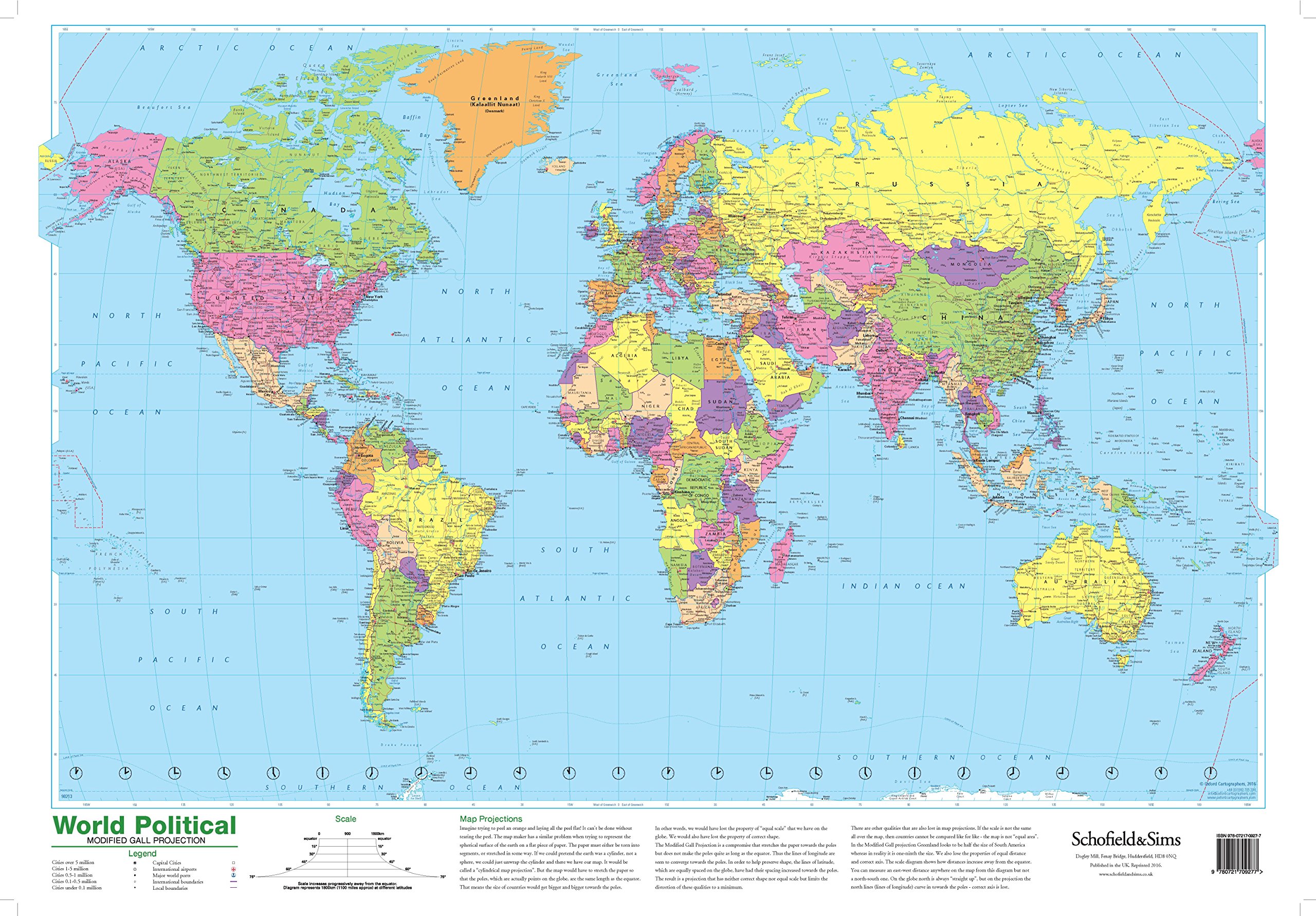 Political Map Political Map World Political Map: Amazon.co.uk: Schofield & Sims: 9780721709277: Books
