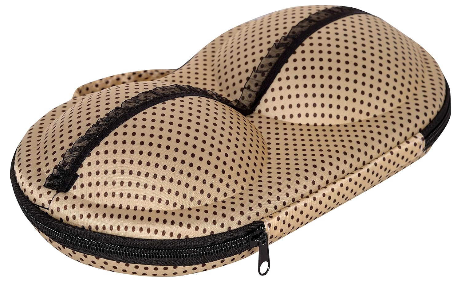 packnbuy bra travel organizer zip case for drawer suitcases golden dots