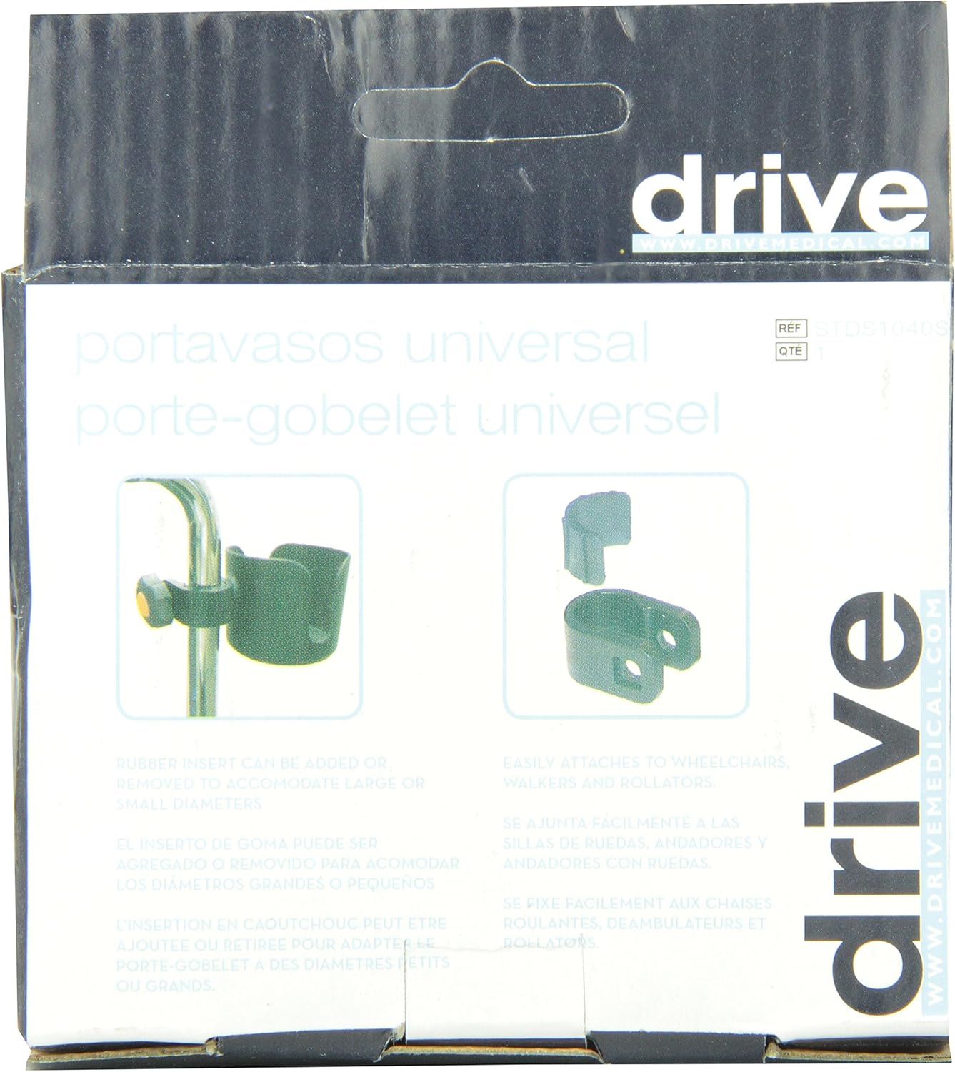 Drive Medical Universal Cup Holder, Black: Kitchen & Dining