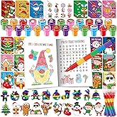 BenLouis Christmas Party Favors for Kids Xmas Classroom Gifts Prize Stockings Filler Coloring Books Bulk for Students Kids Crafts Holiday School Goodie Bag Stuffer（12Set Gingerbread）