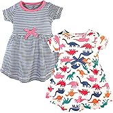 Touched by Nature Baby-Girls Organic Cotton Short-Sleeve and Long-Sleeve Dresses