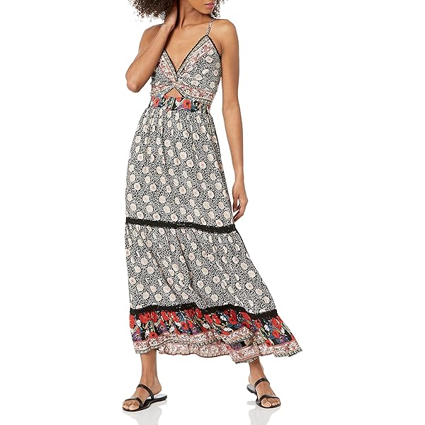 Amazon.com: Angie Women's Long Sleeve Twist Front Keyhole Maxi Dress :  Clothing, Shoes & Jewelry