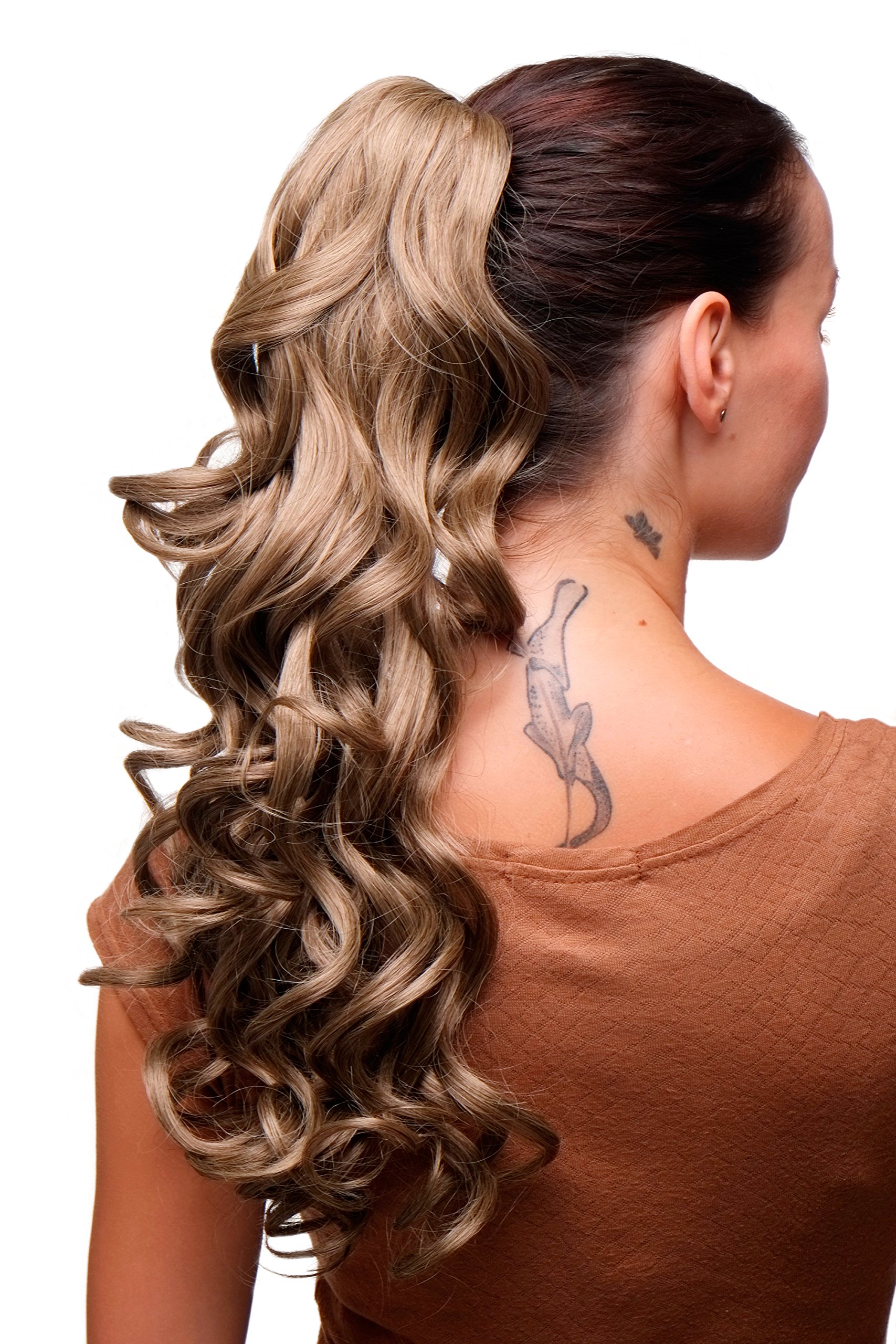 WIG ME UP SA09-22 Hairpiece ponytail extension very long BEAUTIFUL wavy slightly curly curls light ash blond 20inch
