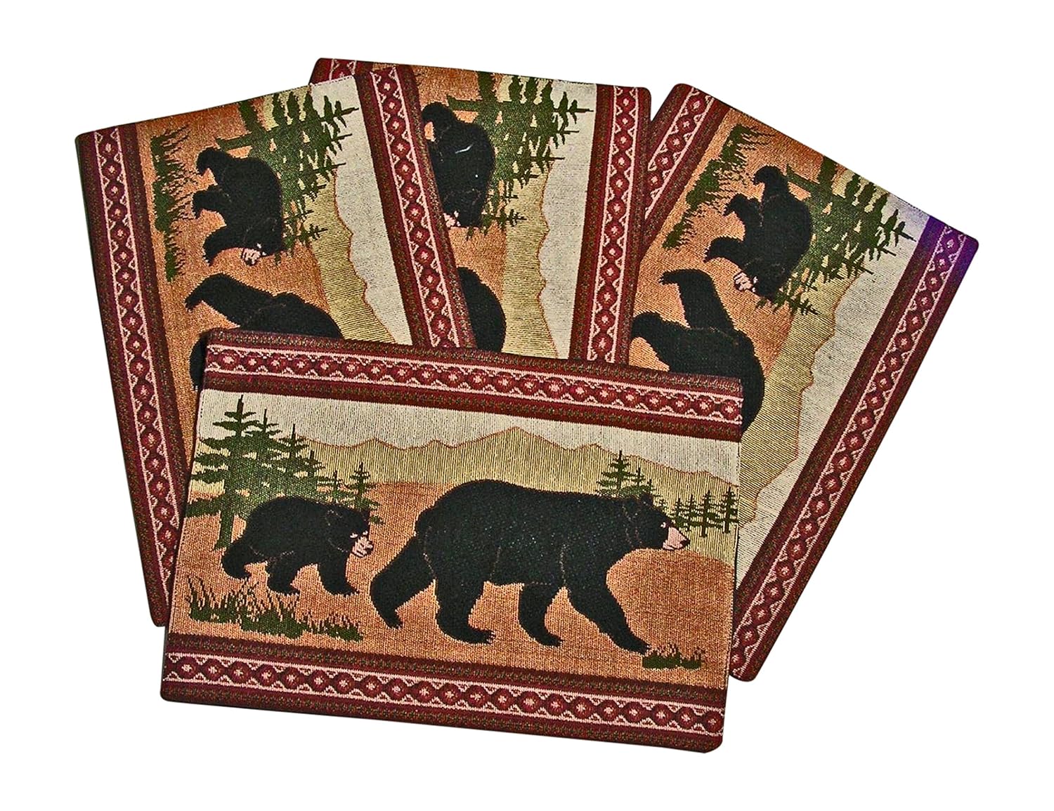 Best table runner jacquard black