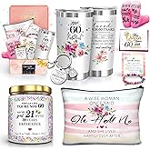 ShinnyWis 60th Birthday Gifts for Women,Happy 60th Birthday Gifts for Her Friends Mom Wife Sister Coworker,Tumblers Gifts Set for 60 Year Old Women,Funny 60 Birthday Gifts Ideas