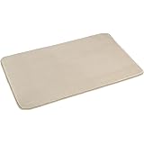 AmazonBasics Non-Slip Memory Foam Bathmat 18'' x 28'', Beige