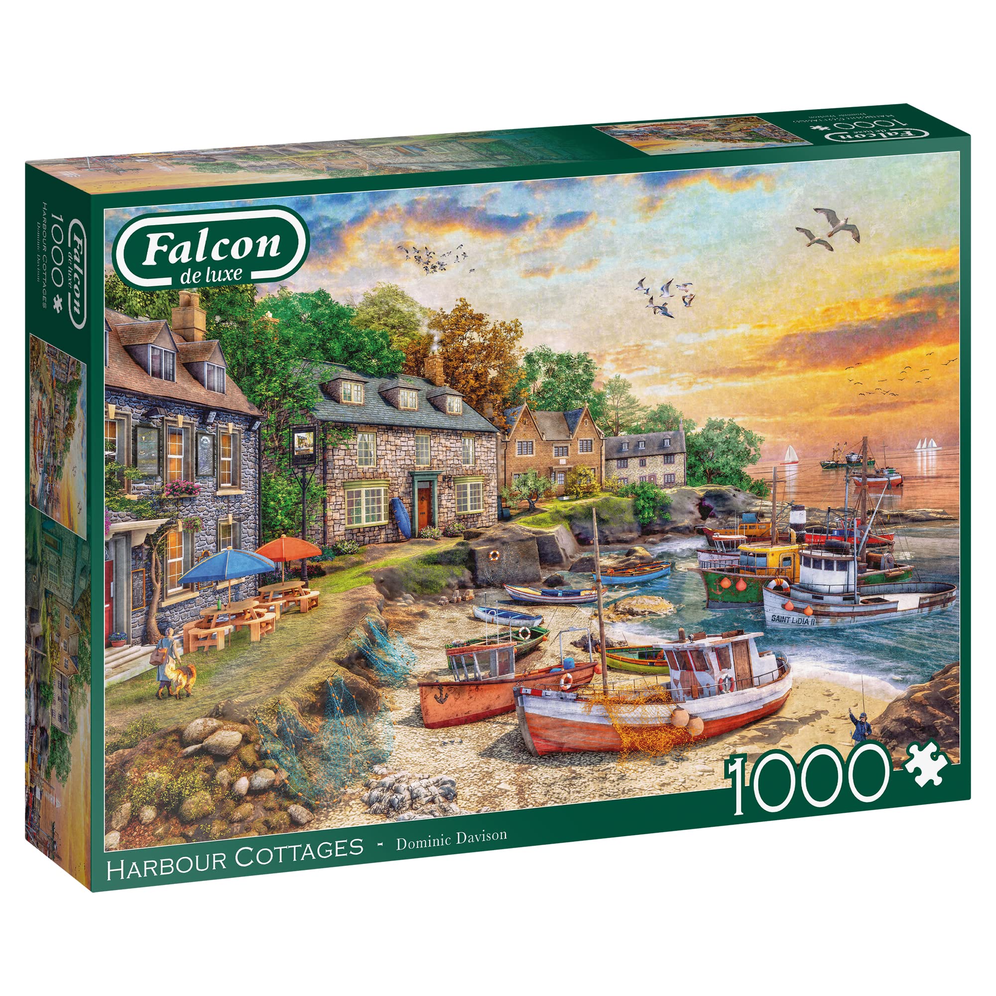 Jumbo, Falcon de luxe - Harbour Cottage, Jigsaw Puzzles for Adults, 1000 piece