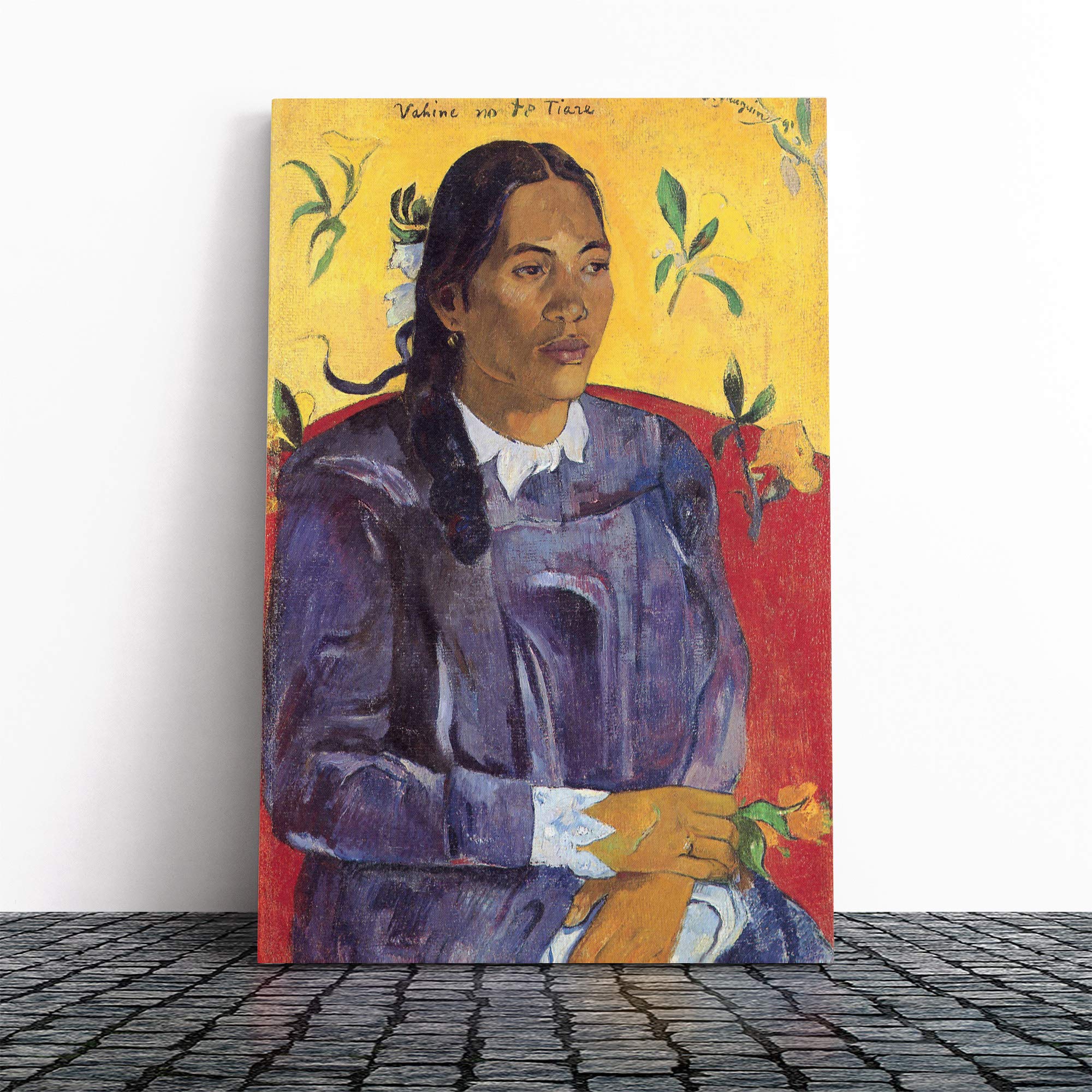 Paul Gauguin Seated Woman Vol.3 Canvas Print | Gallery Wrapped 30mm Frame Wall Art | 20x14 inches | Ready to Hang | Modern People Picture | Living Room Bedroom Lounge Office