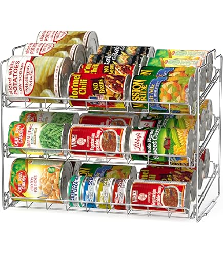 Organizador De Latas De Bambú Apilable 2 Niveles - Para Despensa, Nevera O Armario (hasta 36 Latas)