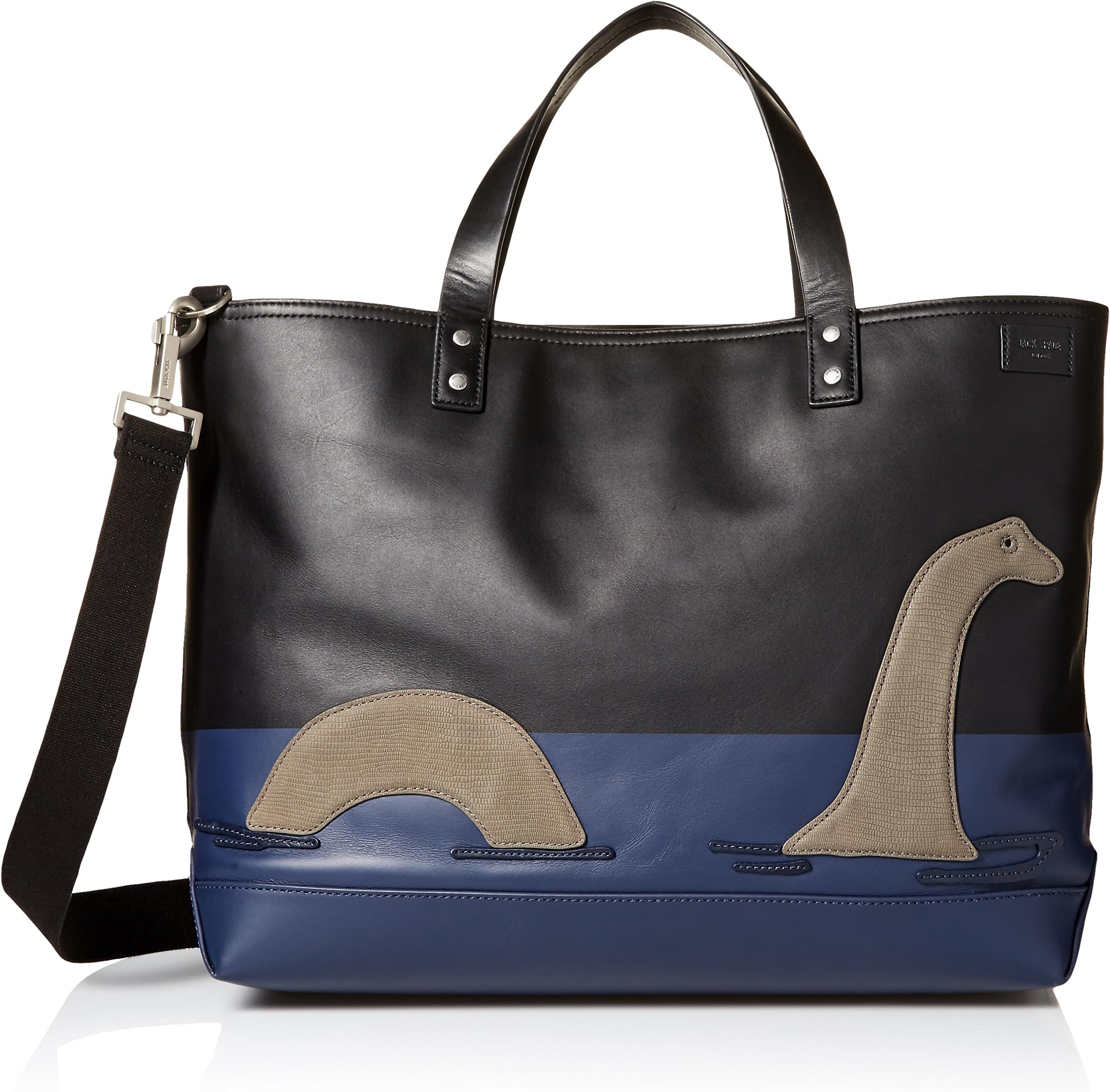 Jack Spade Men's Dipped Leather Loch Ness Coal Bag, Black