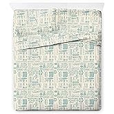 Jay Franco Sheet Set with Fitted, Flat Sheets & Pillow Cover - Ultra-Soft Bedding with Pillowcase for Room Decor, Beige - Fantastic Four, 4 Piece Full